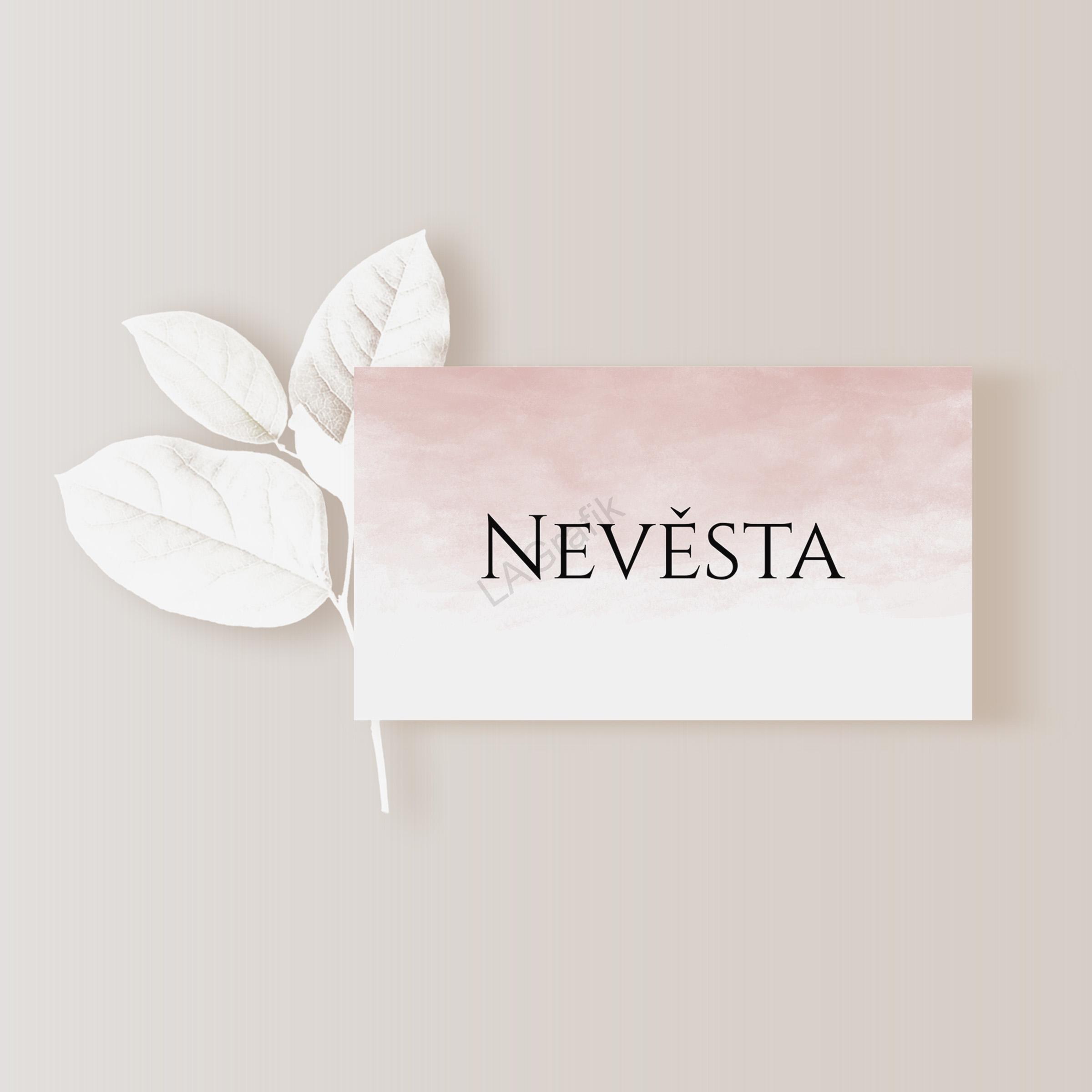 Jmenovka DUSTY ROSE | Kartička