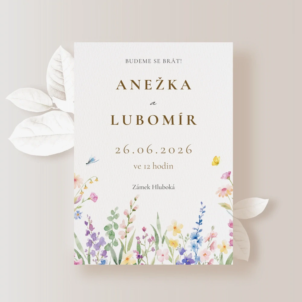 Svatební oznámení LUČNÍ KVÍTÍ No.2 | A6