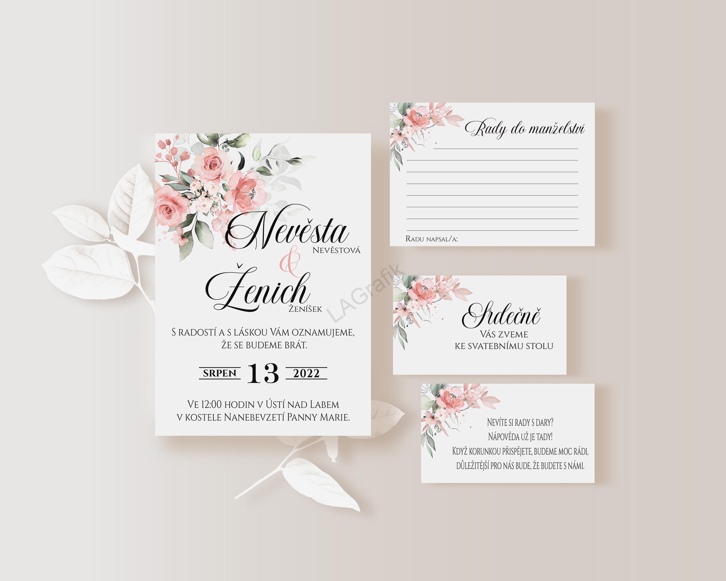 Jmenovka PINK ROSE No.2 | Do stříšky