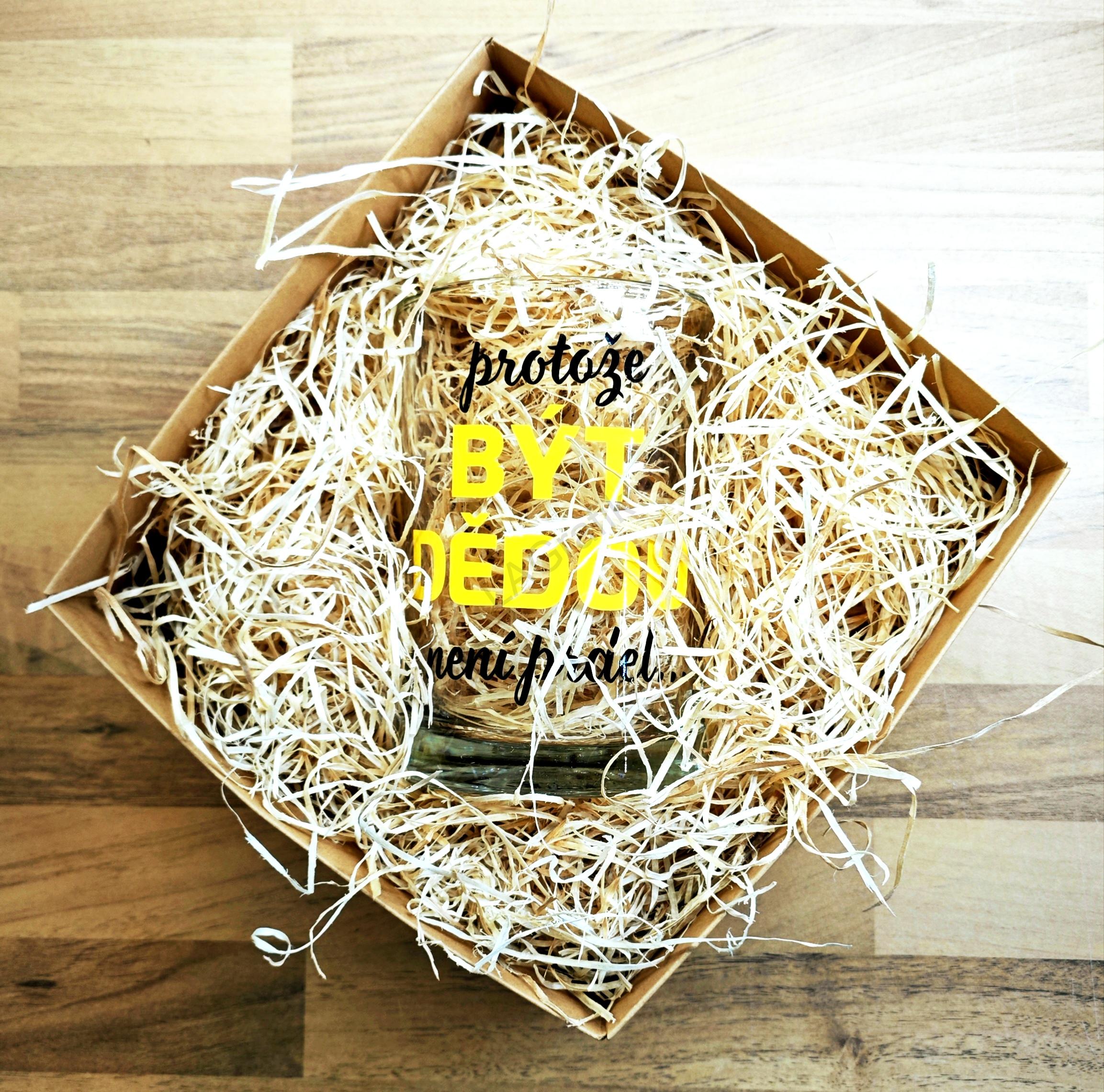 Dárkové balení s dřevitou vlnou | KRÝGL 600ML
