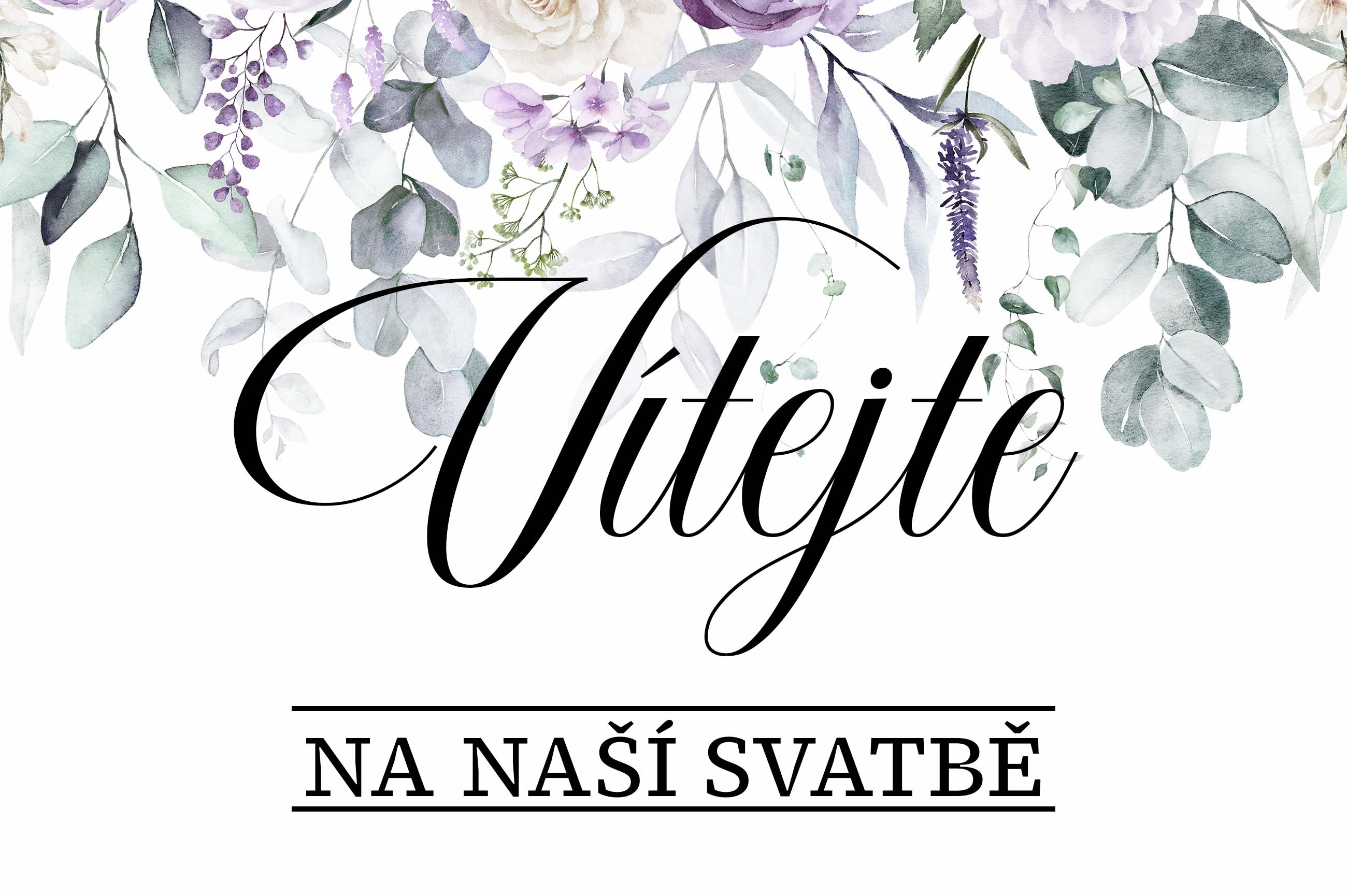 Uvítací tabule FIALOVÁ HARMONIE No.2