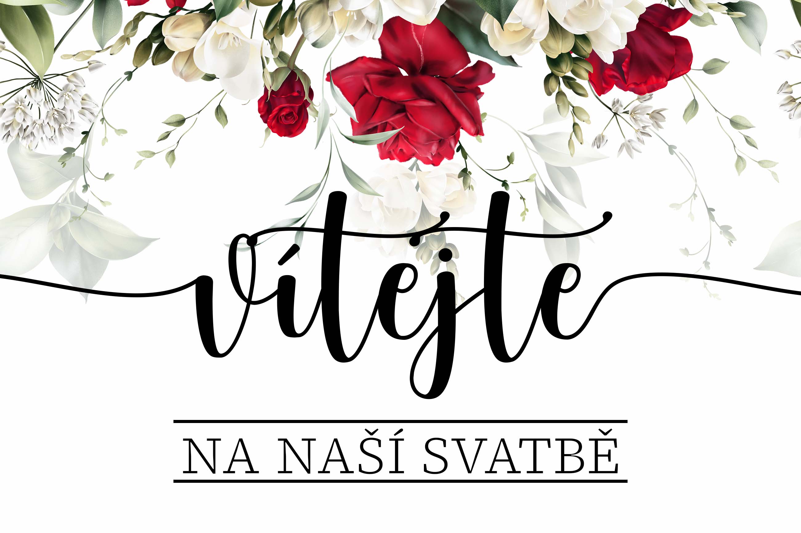 Uvítací tabule ČERVENÉ A BÍLÉ RŮŽE