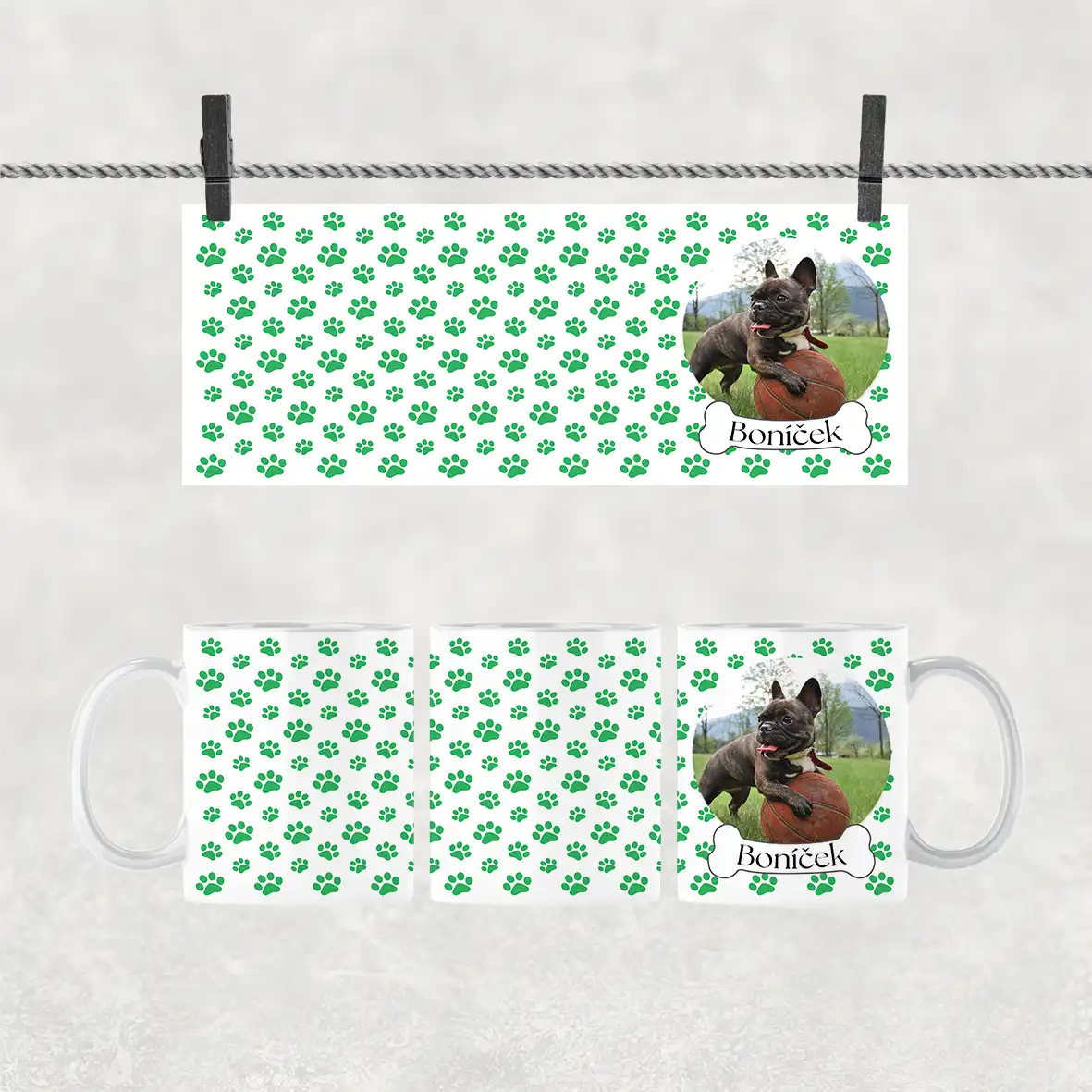 Hrnek s vlastní fotografií 330ml | ZELENÉ TLAPKY