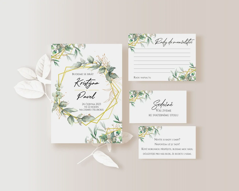 Jmenovka ZLATOZELENÁ No.2 | Kartička