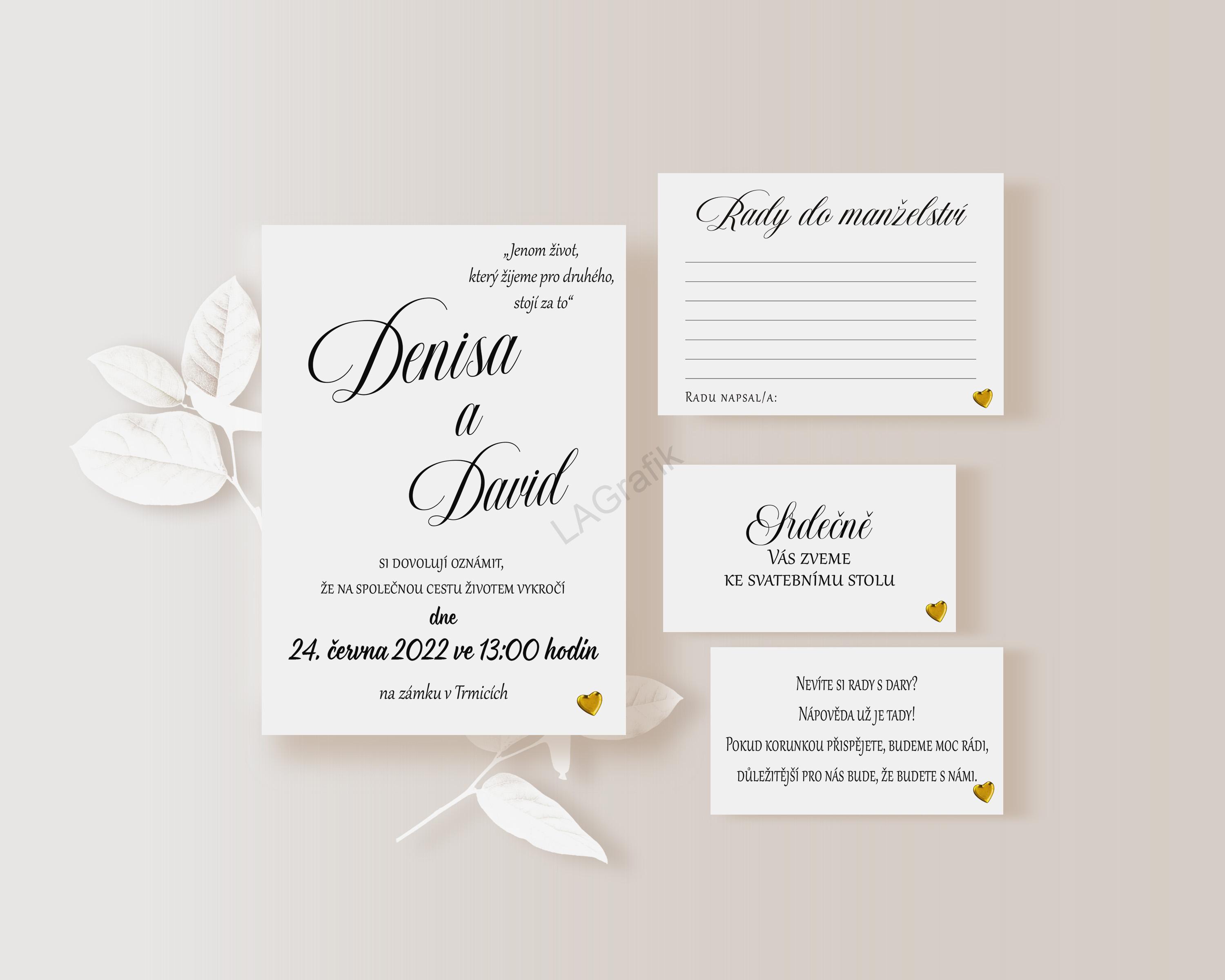 Rady do manželství 10 x 7cm JEDNODUCHÁ