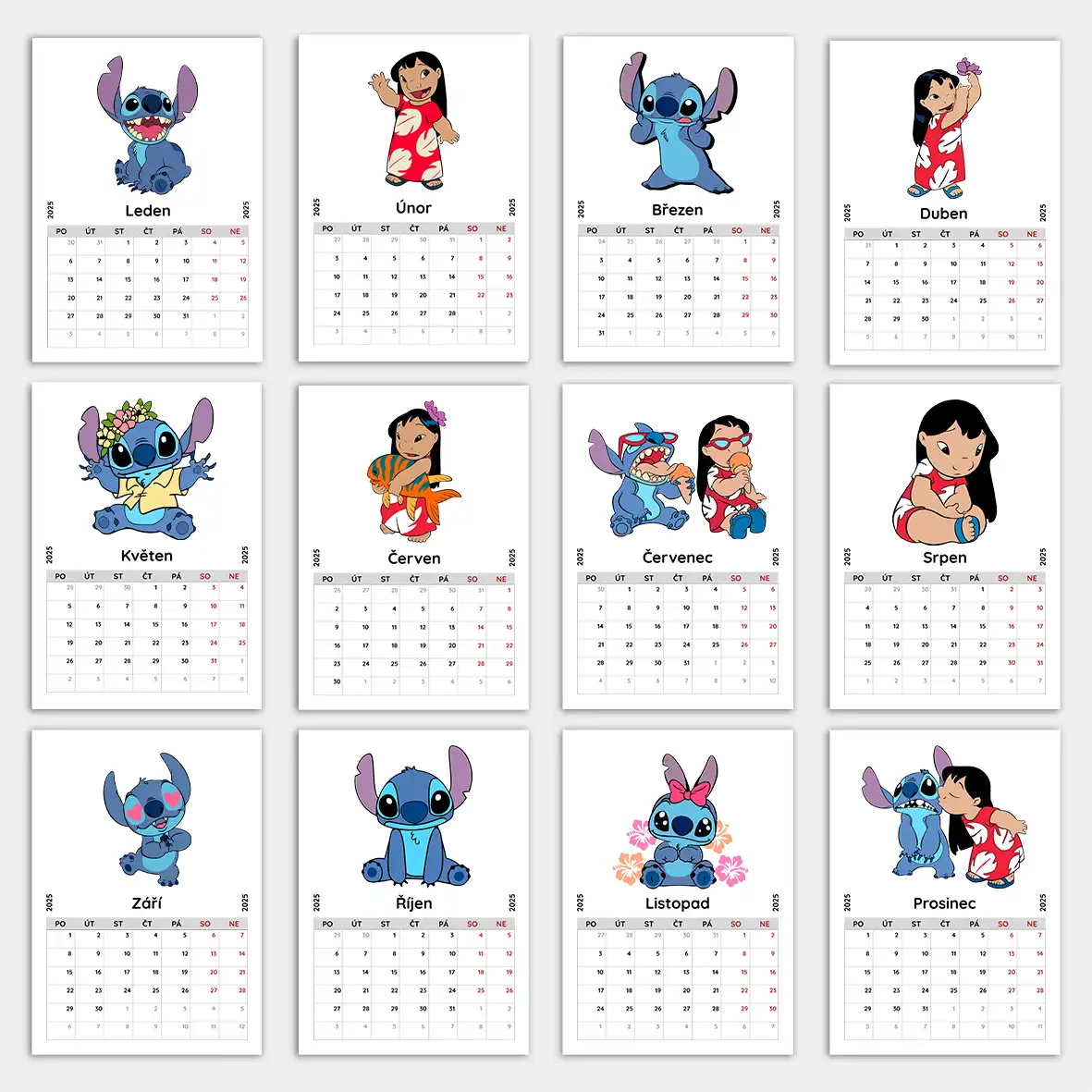 Dětský kalendář 2025 | Lilo & Stitch