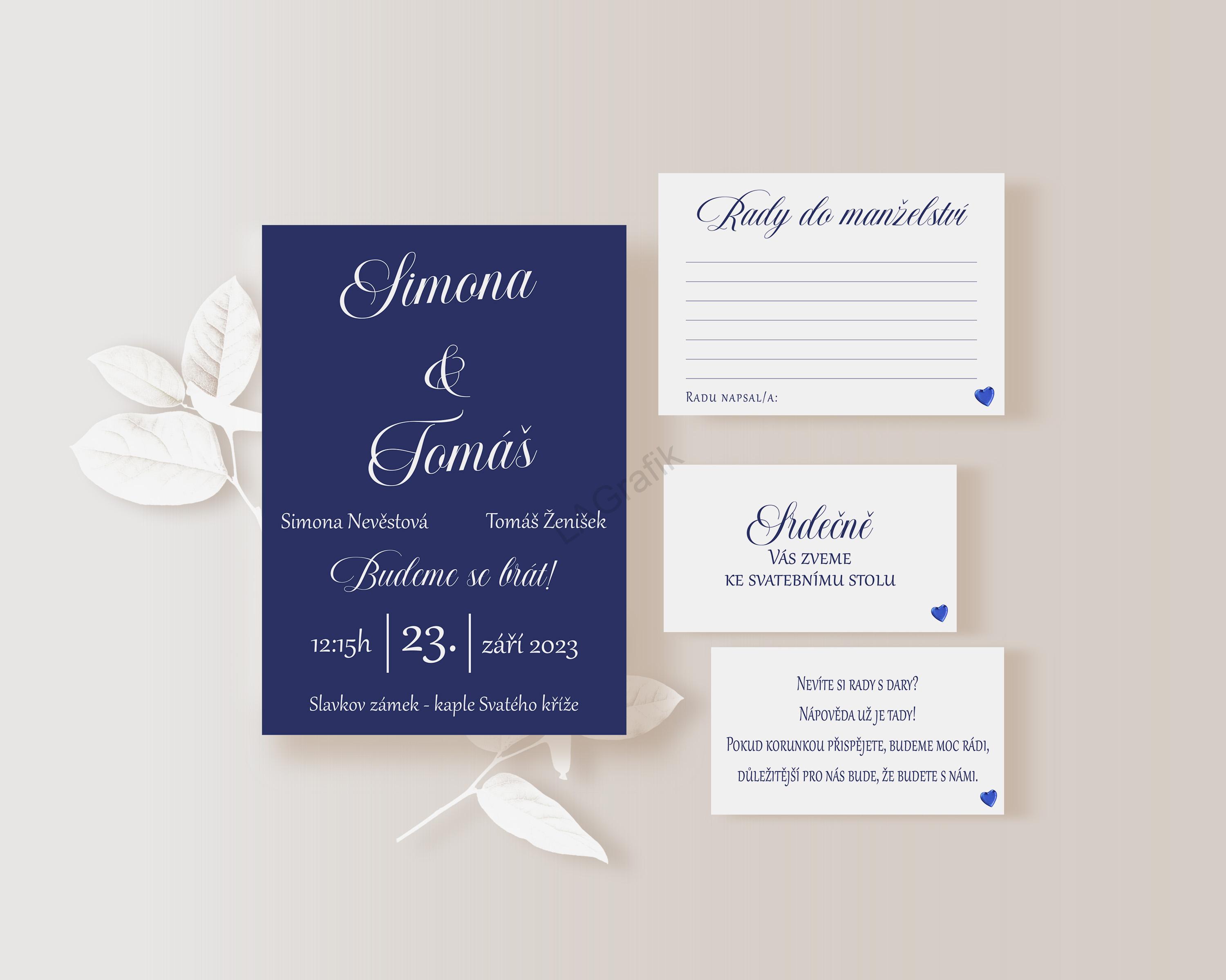 Kartička o darech 10 x 5cm NÁMOŘNÍ MODRÁ No.1