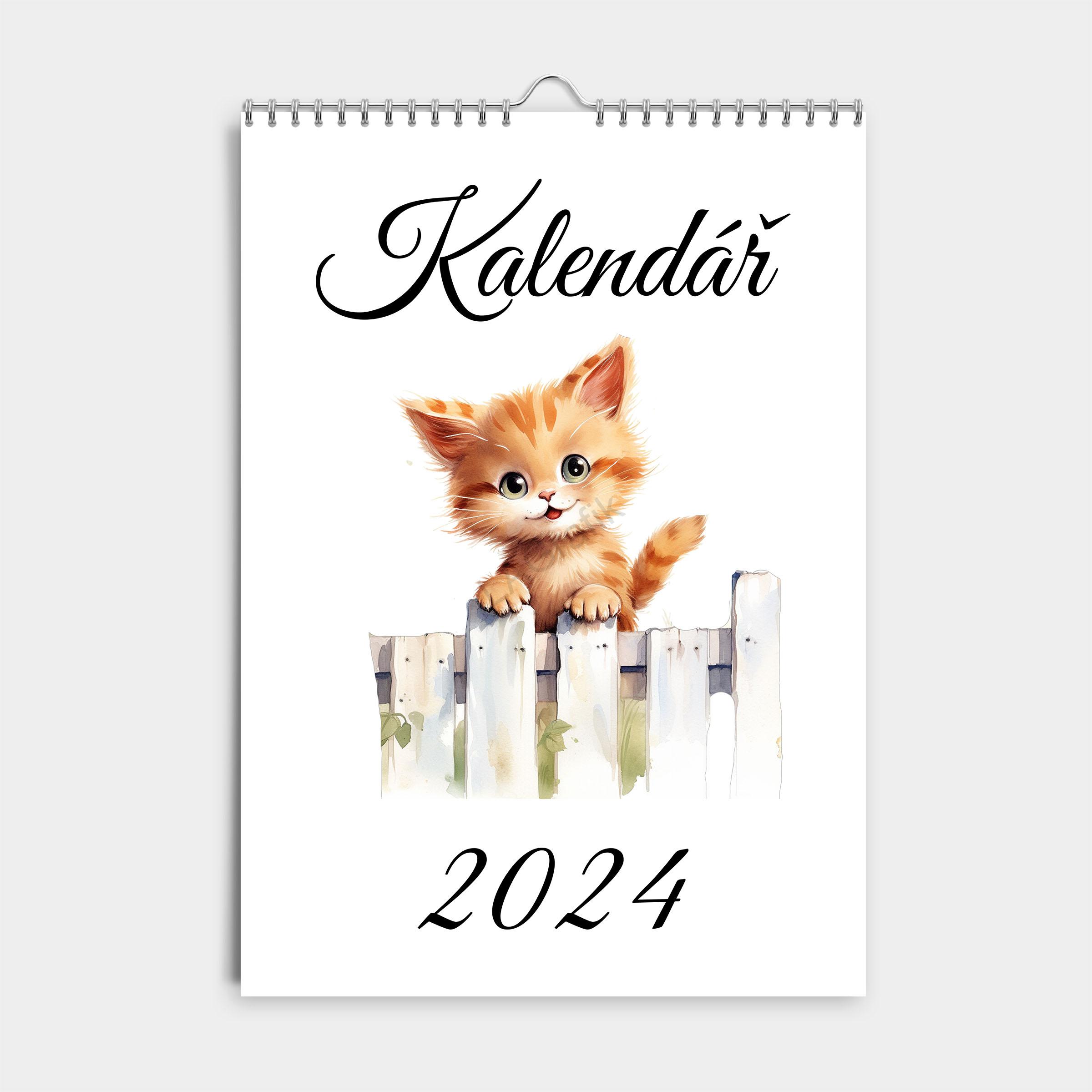 Dětský kalendář 2025 | Kreslené kočičky