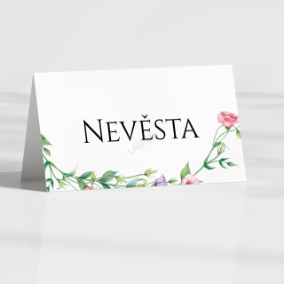 Jmenovka KVĚTINY No.2 | Do stříšky