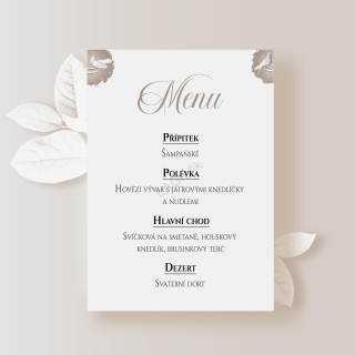Svatební menu HOLUBICE