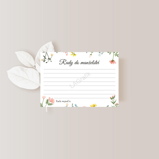 Rady do manželství 10 x 7cm LUČNÍ KVÍTÍ