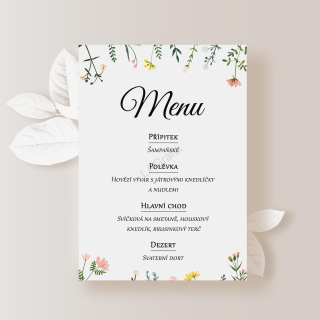 Svatební menu LUČNÍ KVÍTÍ