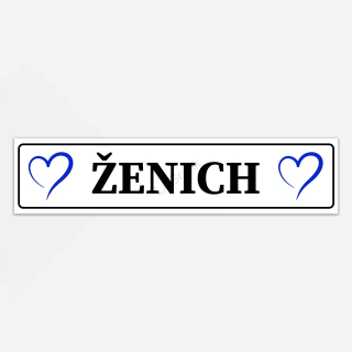 SPZ "ŽENICH" s modrými srdíčky