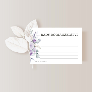 Rady do manželství 10 x 7cm FIALOVÁ HARMONIE No.2