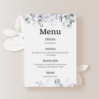Svatební menu FIALOVÁ HARMONIE No.2