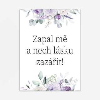 Štítek na prskavku FIALOVÁ HARMONIE No.2