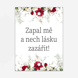 Štítek na prskavku ČERVENÉ A BÍLÉ RŮŽE