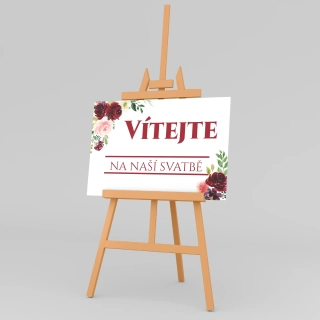 Uvítací tabule BORDÓ - VÍNOVÁ