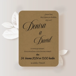 Svatební oznámení KRAFT | A6