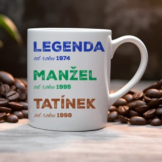 Hrnek 330ml | LEGENDA, MANŽEL, TATÍNEK