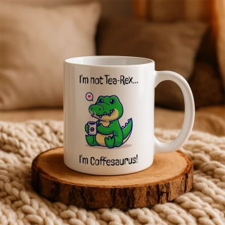 Hrnek 330ml | I'M NOT TEA-TEX, I'M COFFESAURUS