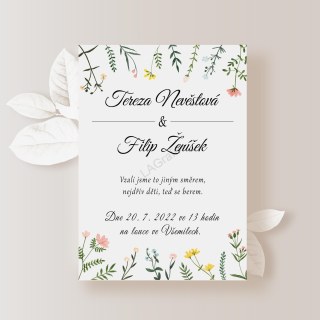 Svatební oznámení LUČNÍ KVÍTÍ | A6