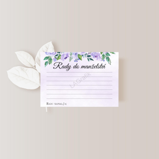 Rady do manželství 10 x 7cm FIALOVÁ HARMONIE