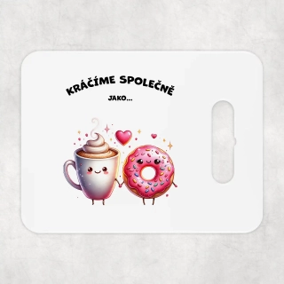 Keramické prkénko 18x24cm | CAPPUCCINO A DONUT