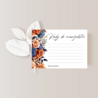 Rady do manželství 10 x 7cm INDIGO A TERRACOTTA