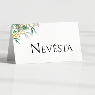 Jmenovka ZLATOZELENÁ No.2 | Do stříšky