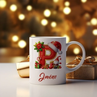 Hrnek 330ml | Červené písmeno "P"