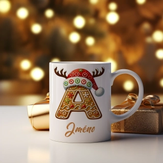 Hrnek 330ml | Perníčkové písmeno "A"