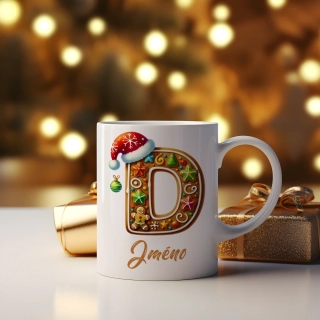 Hrnek 330ml | Perníčkové písmeno "D"