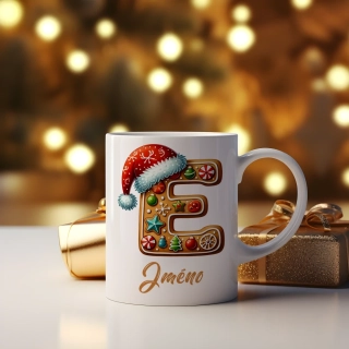 Hrnek 330ml | Perníčkové písmeno "E"