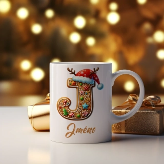 Hrnek 330ml | Perníčkové písmeno "J"