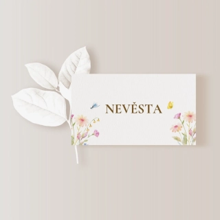 Jmenovka LUČNÍ KVÍTÍ No.2 | Kartička