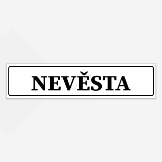 SPZ "NEVĚSTA" - Jednoduchá