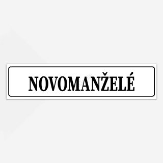 SPZ "NOVOMANŽELÉ" - Jednoduchá