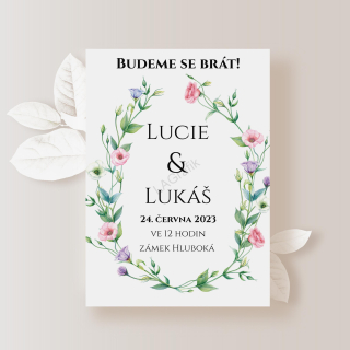 Svatební oznámení KVĚTINY No.2 | A6