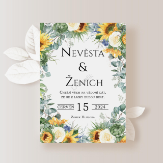 Svatební oznámení SLUNEČNICE No.1 | A6