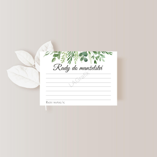 Rady do manželství 10 x 7cm EUCALYPTUS No.3