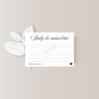 Rady do manželství 10 x 7cm NÁMOŘNÍ MODRÁ No.1